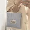 Fashionable Striped Handheld Mobile Phone Bag Small Cotton Sanitary Napkin Handbag Handheld Style Toilet Bag Women