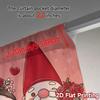 2D Flat Printing  JIT 2pcs   Curtains (Without Rod) Gnome Love Fashionable Popular Curtains Versatile Durable Polyester Curtains
