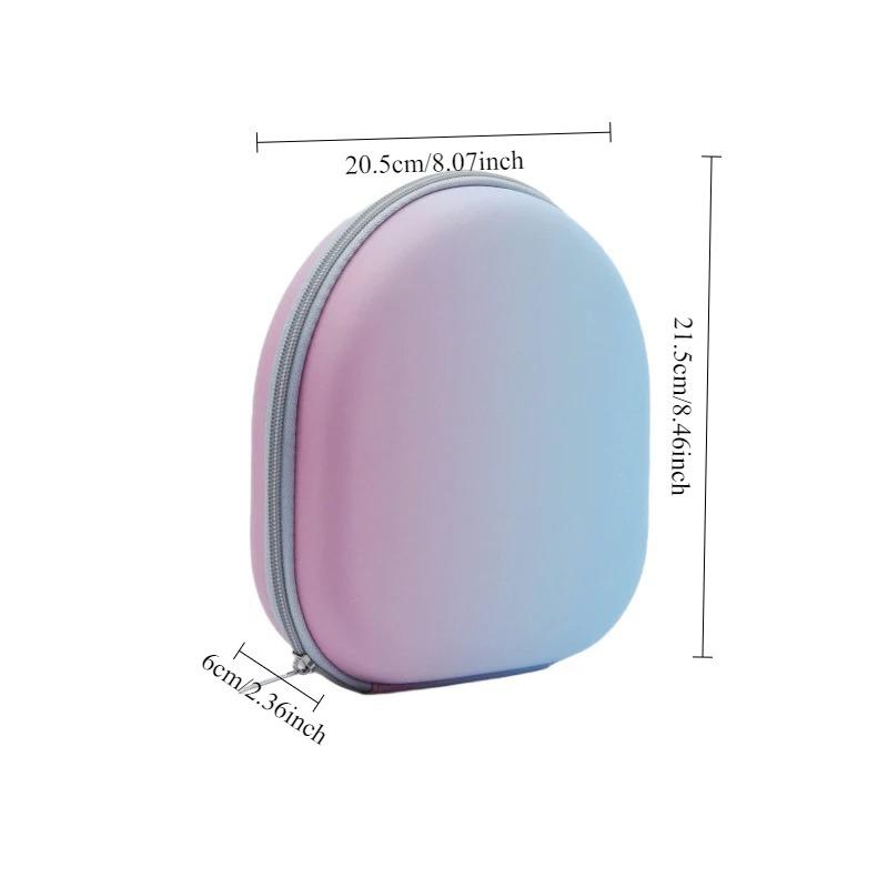 Headphone Storage Bag Gradient Color Headset Case EVA PU Shockproof Waterproof Protective Cover Carrying Box