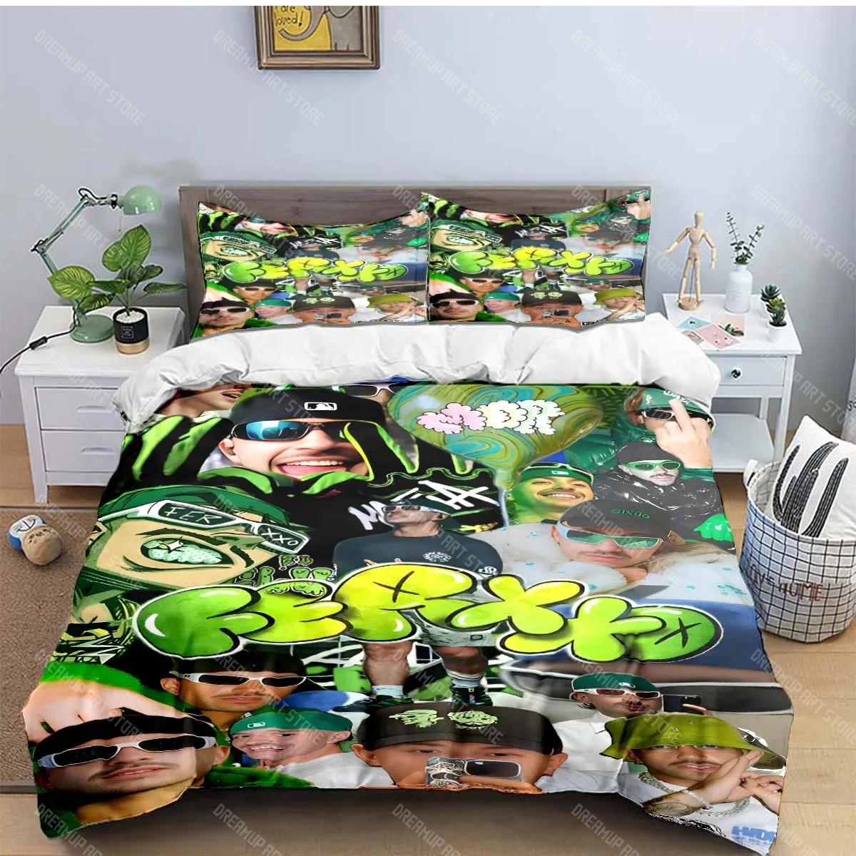 

Fashion Pop Singer Ferxxo Feid Print Bedding Sets Bed Supplies Set Duvet Cover Bed Comforter Set Bedding Set Luxury BirthdayGift EU Single 90x200cm