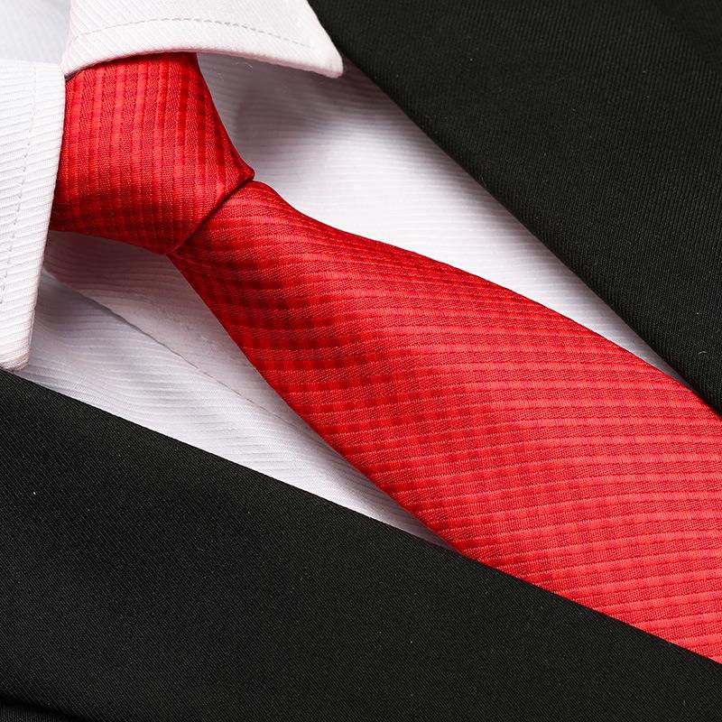 Men'S Formal Wedding Business Tie 8Cm Groom Wedding Banquet Burgundy Tie Hand Zipper Men And Women