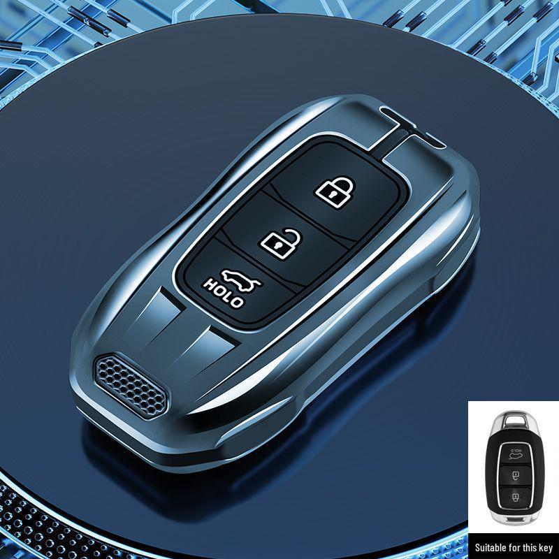 Compatible Key Case for Hyundai Ix35, Elantra 7th Gen, Santa Fe, Festa, Tucson, and Custo.