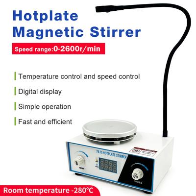 2L 0-2600RPM Heating Magnetic Stirrer Magnetic Heating Mixer Temperature  Speed Control Hot Plate Lab Equipment EU Plug