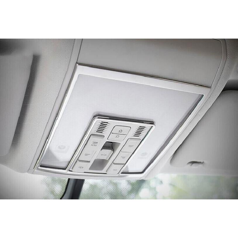 Front Reading Lamp Frame Cover Trim For Volkswagen Atlas 2018-2022 Silver Steel