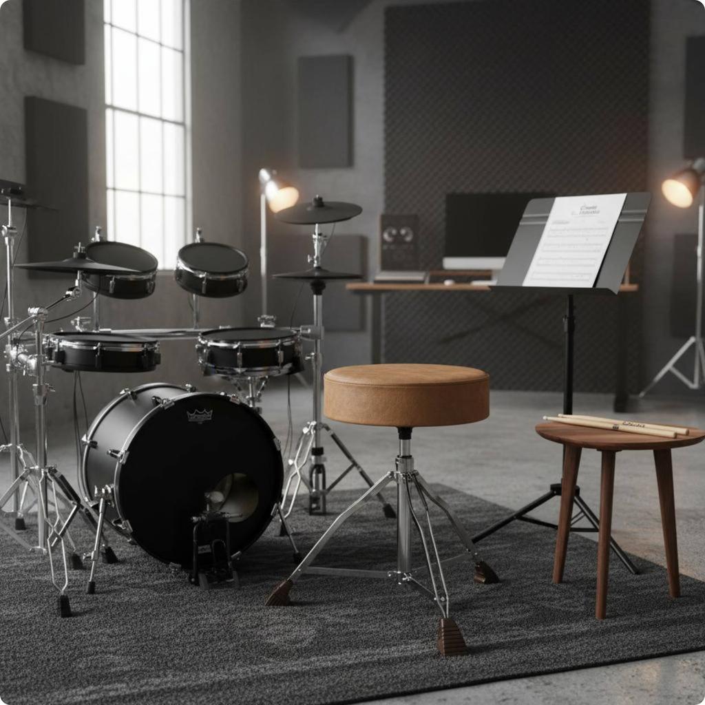 Saddle Drum Throne Tripod Base Height Adjustable Drum Throne Music Seating Heavy Duty High Load Capacity For Practice Rehearsal
