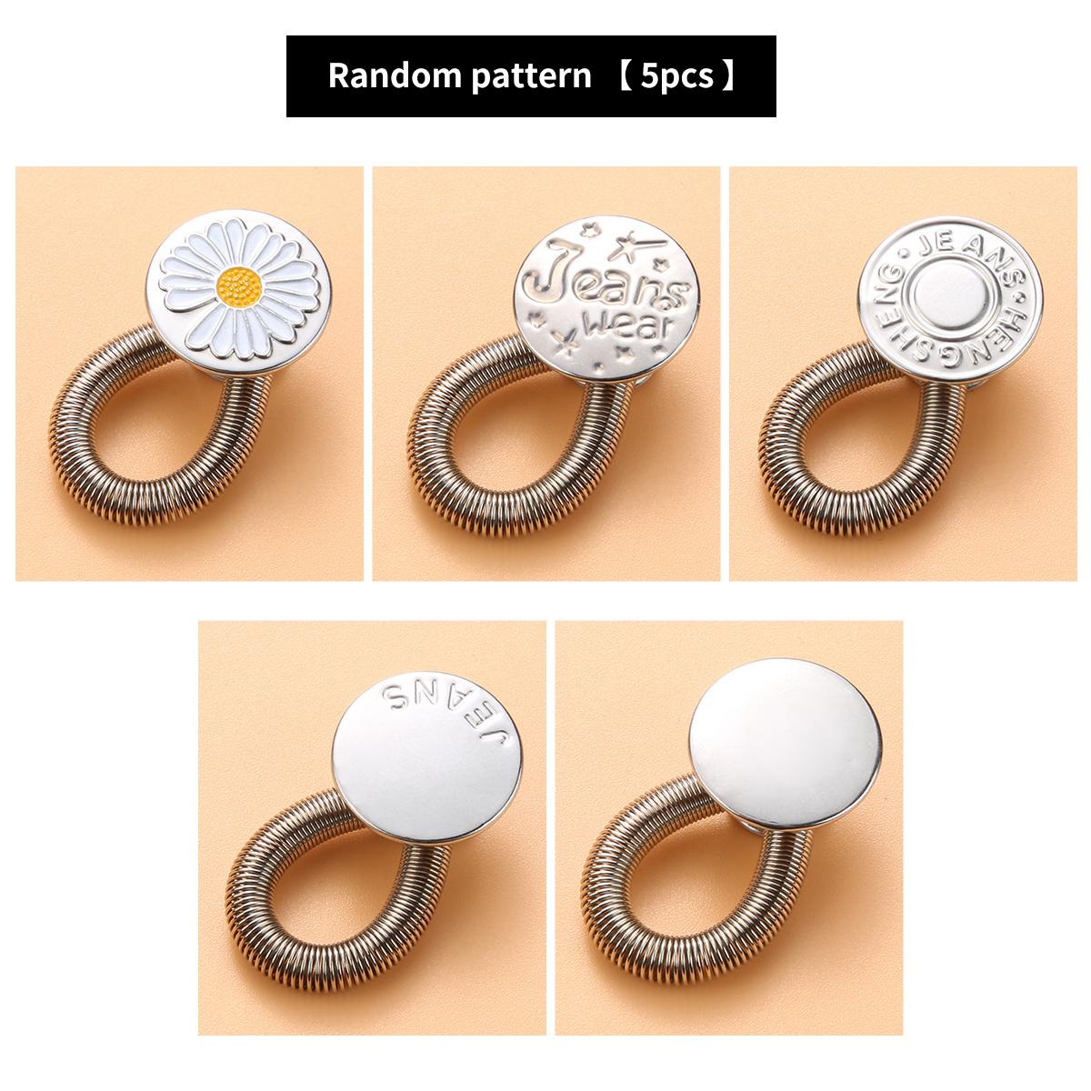 

Новый 10/5/4/2PC металлический удлинитель пуговиц для брюк джинсов свободный пошив регулируемый втягивающийся удлинитель талии расширитель пояса с пуговицами random