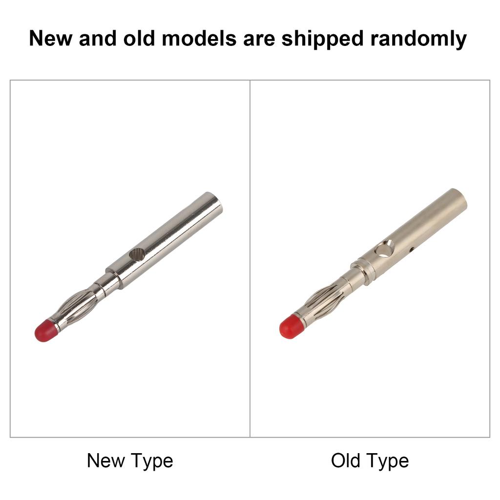 ZK50 10Pcs 4mm Red Black Safety Fully Insulated Stackable Banana Plug Connectors