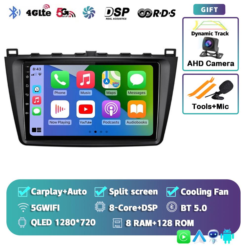 Android 14 Carplay Auto For Mazda 6 2 GH 2007-2012 Car Radio Multimedia Video Player Navigation GPS Stereo Head Unit DSP No 2din