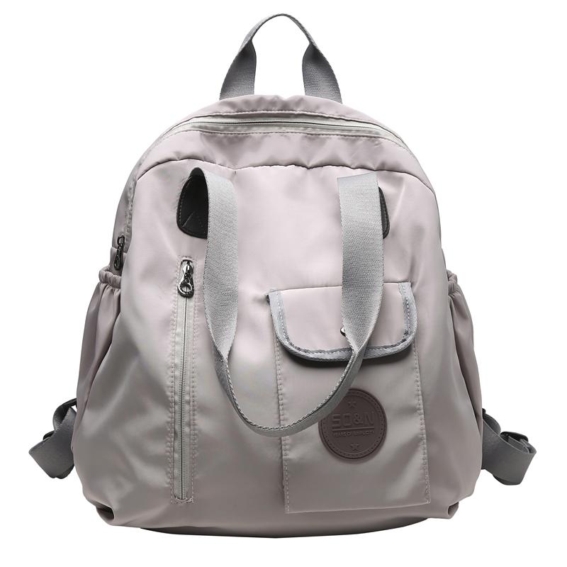 Solid Color Nyl 2026 New Product Student Backpacks Zipper Popular Casual Shoulder Bag  Soft Versatile Commuting Handbag