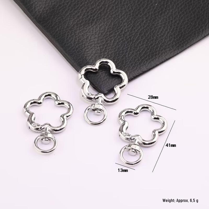 Silver Zinc Alloy Lobster Clasp Keychain with Heart Pendant