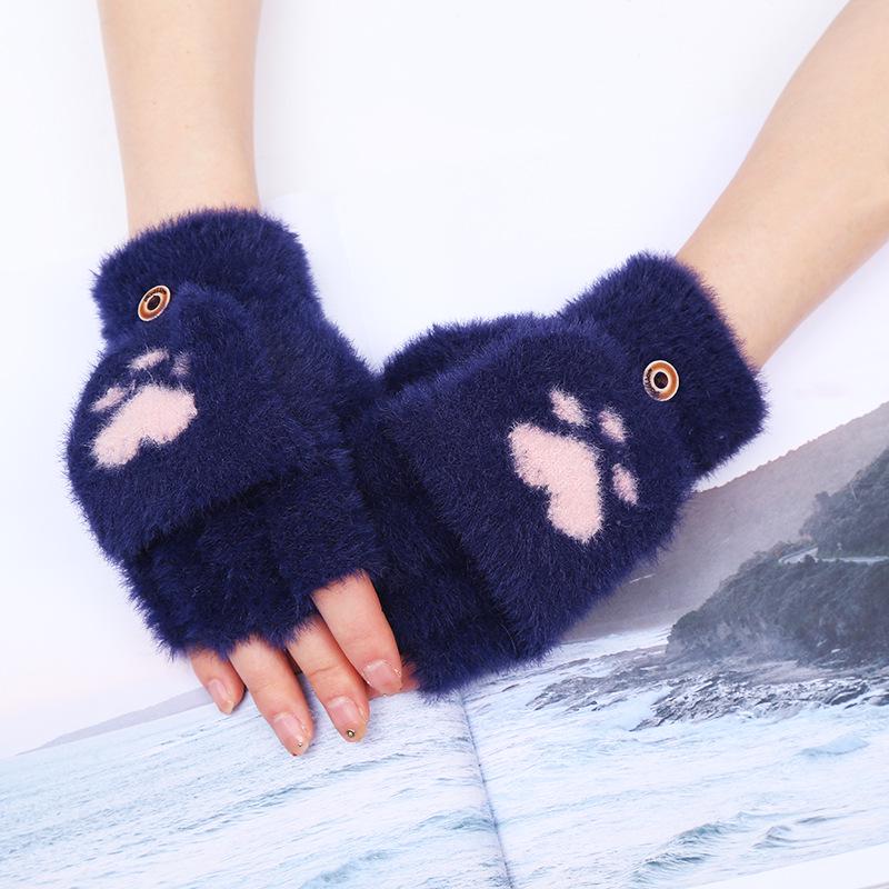 Cozy Cat Paw Touch Screen Gloves: Winter Sports & Cycling