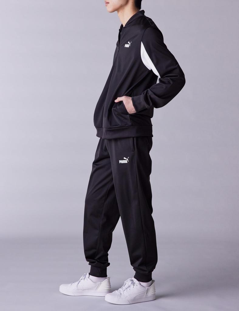 Zestaw sportowy na co dzień, koszulka i spodnie, dres poliestrowy do baseballu 687656 25 kolor czarny L [PUMA] męski wiosna/lato (01)