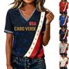 T-shirt casual da donna con stampa di lettere a maniche corte per l'uso quotidiano