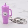 Popular Soft Rubber Stanley Cup Pendant Keychain - Creative Milk Tea Cup Keyring Available
