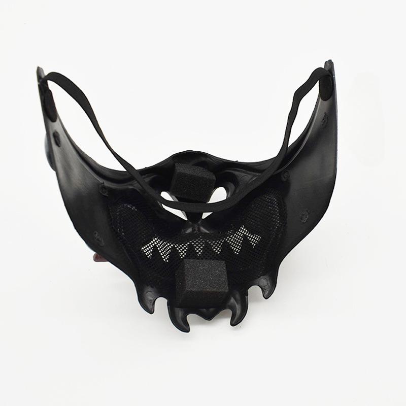 Half Face Japanese Mask Halloween Evil Devil Party Mask Toy Demon Samurai Mask Masquerade Party Wear Accessories