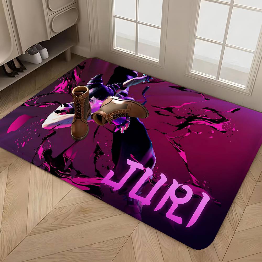 

Character Juri Han S-Street F-Fighter Entrance Door Mat Nordic Style Bedroom Living Room Doormat Home Balcony Anti-Slip Modern 40x60cm