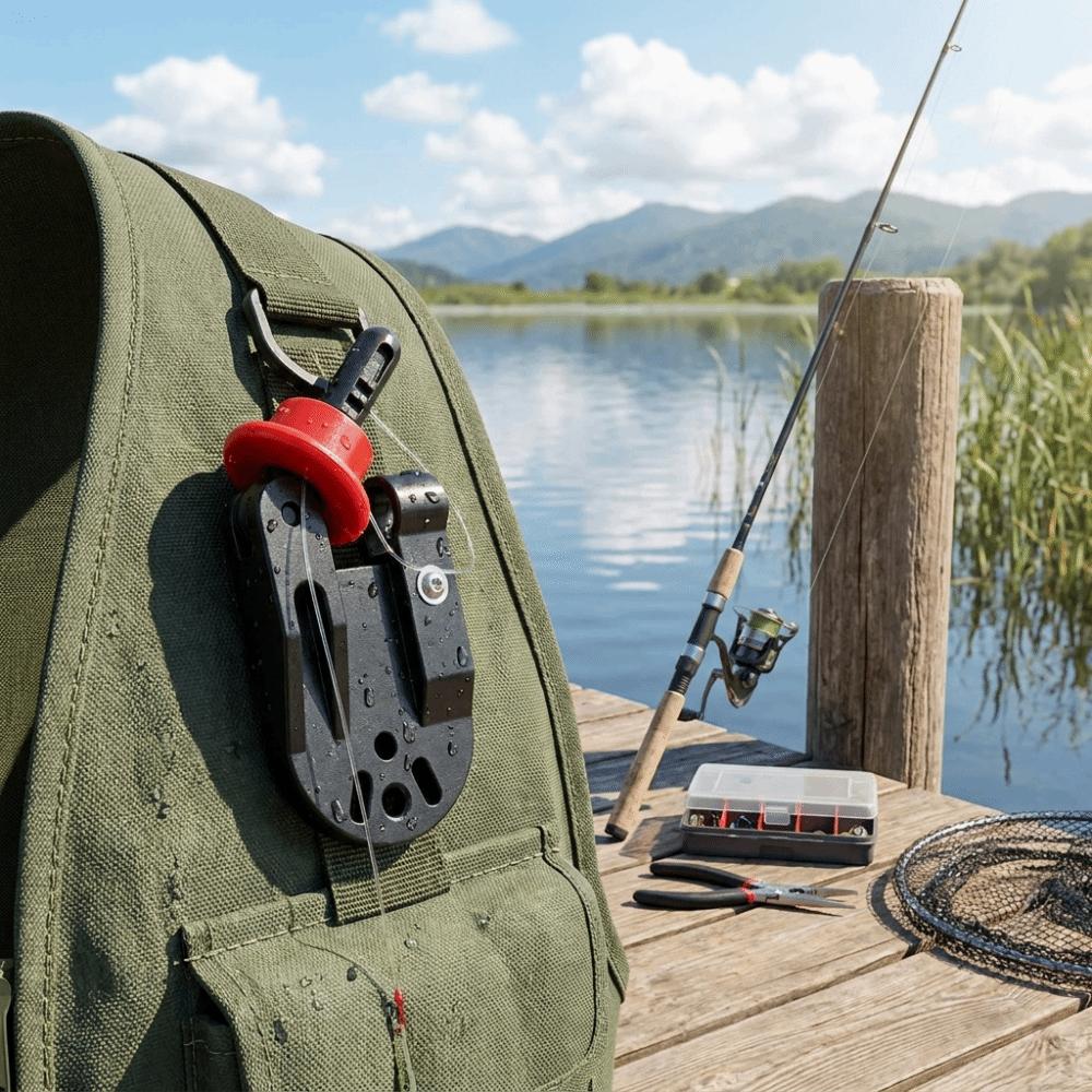 Inlaid Side Buckle Boat Fishing Release Clip Red Black Color Trolling Release Clip Outdoor Fishing