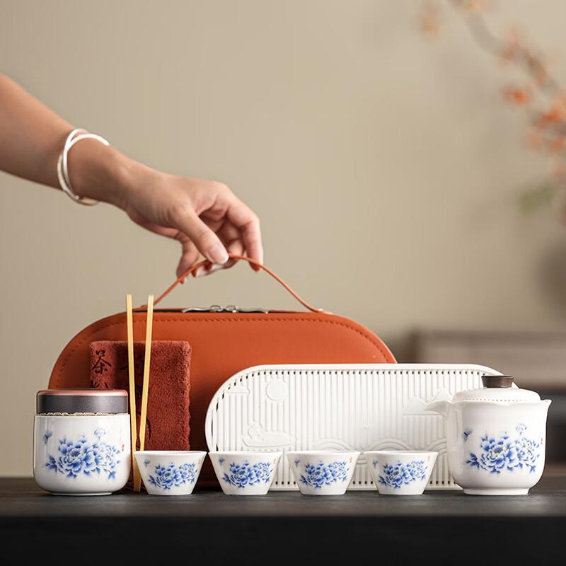 Tianxiang Peony Ceramic Tea Set