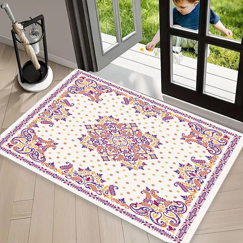 

Bohemian Pattern Carpet Vintage Ethnic Style Doormat Floor Mat Home Entrance Living Room Bedroom Decorative Rug Home Decoration 40cm x 60cm