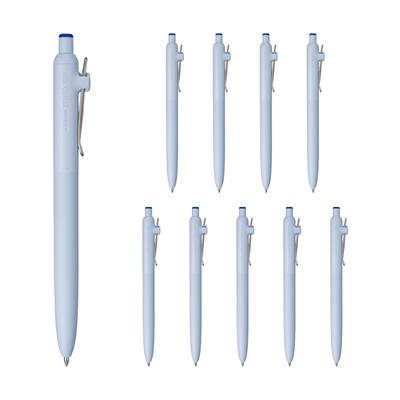 Mitsubishi Pencil Uniball ZENTO Basic Blue Ballpoint Set 0.7 Water-Based Pens, 10-Piece (UBNZS07.3310P)