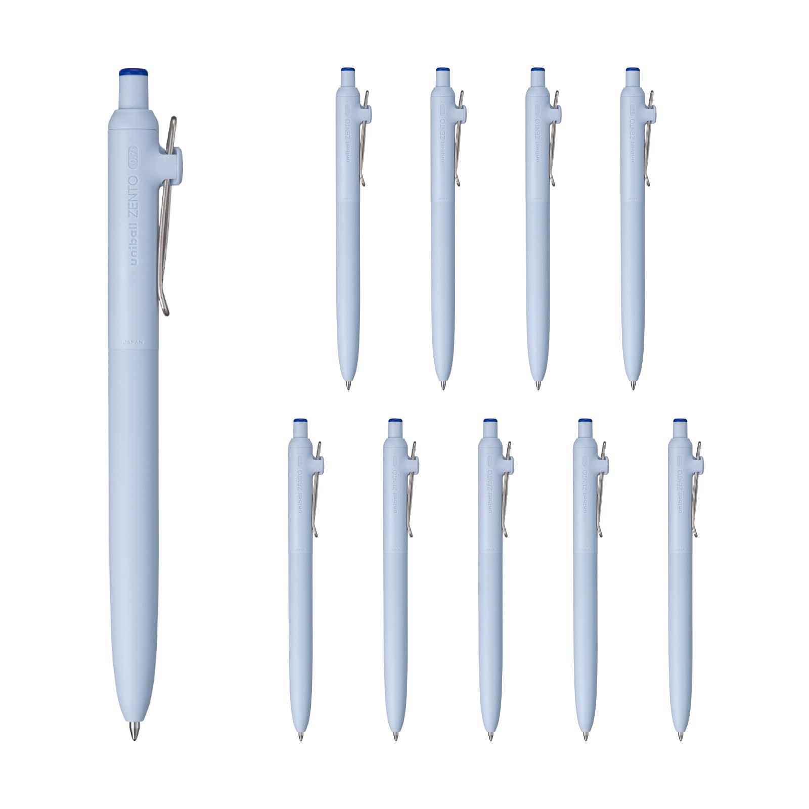 Mitsubishi Pencil uniball ZENTO Basic Blue Ballpoint Pen 0.7mm Water-Based (10 pens) UBNZS07.3310P синий