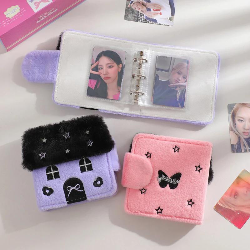 Cute Small House Plush Photo Album with Pretty Butterfly for 3 Inch Photo Card Kpop Idol Card Binder Kawaii Girls Gift Wholesale