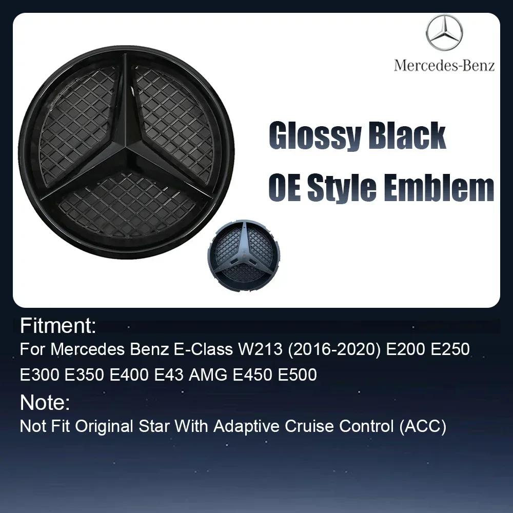 

Car Sticker For Mercedes Benz Silver And Black OE Style Front Grill Star Emblem Chrome Logo Badge Fit For Mercedes Benz E200 E25