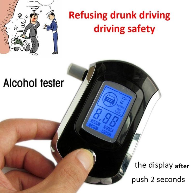 Professional Quick Response Blowing Alcohol Tester LCD Digital Display Drunk Driving Detector Portable Mini Breathalyzer