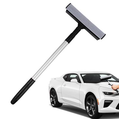 Car Retractable Sponge Brush 2-In-1 Extendable Squeegee Window Cleaner Tool Glass Defrosting Windshield Cleaning Wiper