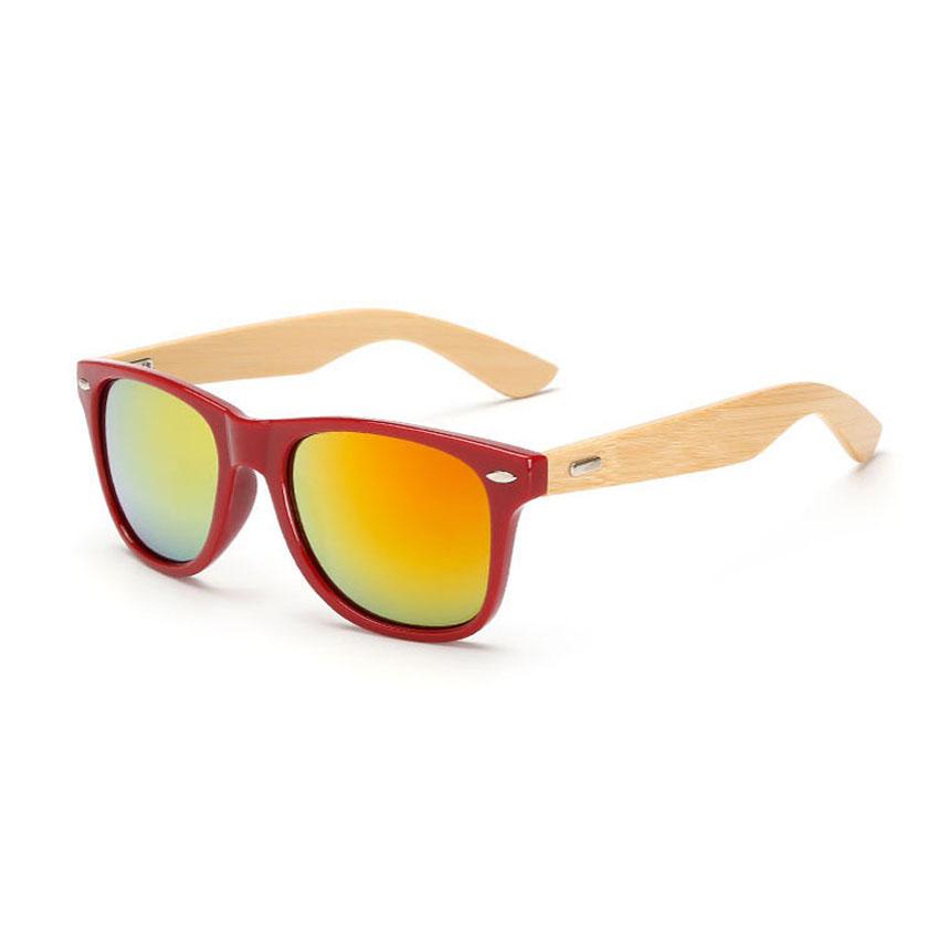FOENIXSONG Vintage Sunglasses Women Men Bamboo Wood Arm Retro Fashion Sun Glasses Eyewear