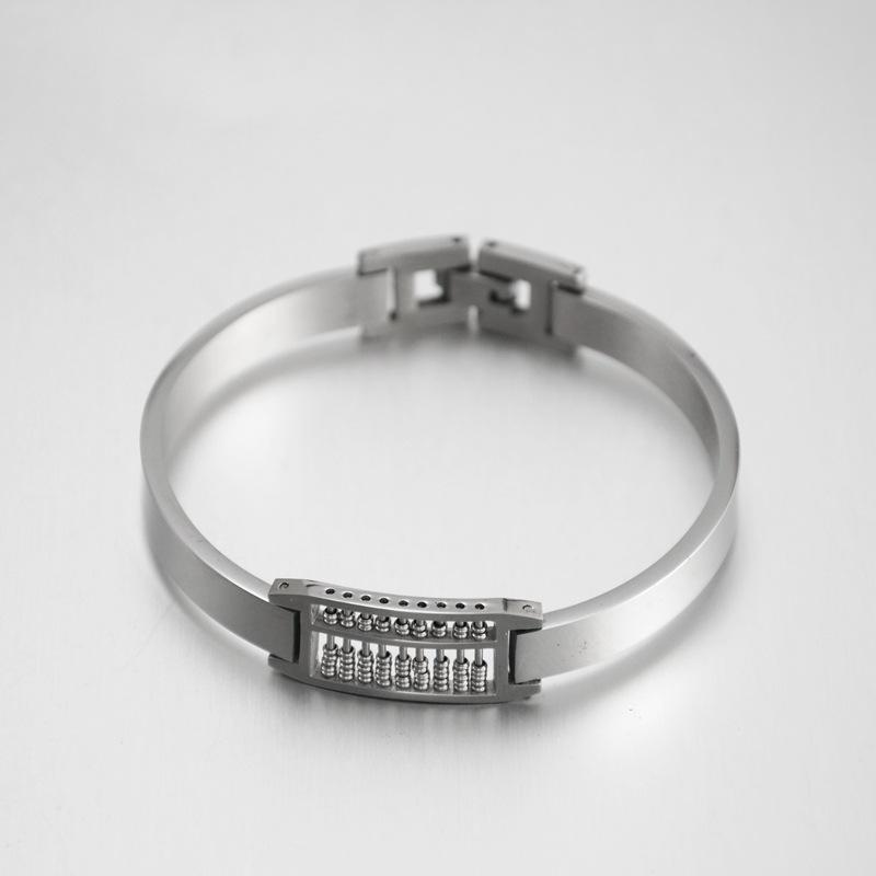 

316L Titanium Steel Hip Hop Fashion Personalized Accessories Abacus Men s Bracelet Jewelry Gift 2025 серебряный