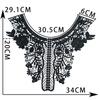 Black & White Polyester Embroidered Lace Collar for DIY Cheongsam Dress Crafting