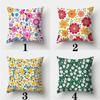 Federa Cuscino Floreale 45cmX45cm Quadrata Copricuscino per Divano Fiori ad Acquerello Cuscino