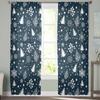 Christmas Hand Drawn Sketch Curtains For Living Room Bedroom Home Decoration Window Voile Tulle Curtain Drapes