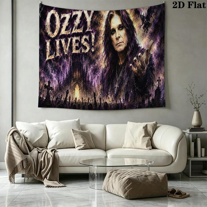 Ozzy Wall Tapestry Aesthetic Wall Hanging Printed Fabric Blanket Decorative Tapestries for Bedroom Living Room Home Decor