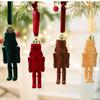 Vintage Flocking Nutcracker Hanging Ornament Statue Christmas Tree Charm Holiday Pendant Decoration