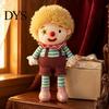 Unique Room Decor Vintage Circus Clown Plush Toy, Soft Stuffed Jester Doll with Embroidered Face, Retro Decorative Figurine for Shelf, Cute