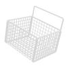 Wall Mounted Storage Basket No Drilling Adhesive Metal Wire Hanging Basket for Kitchen Food Pantry