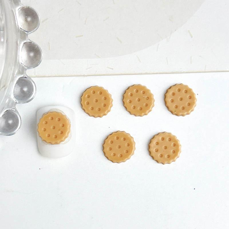 New Hot-Selling Realistic Food Play Glow-in-the-Dark Resin Cookie Accessories DIY Cream Glue Hair Clips Nail Art Decorations Wholesale