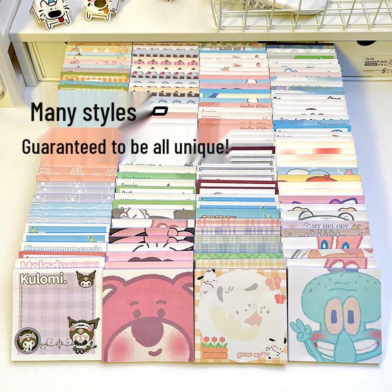 Kolorowe karteczki samoprzylepne z uroczymi rysunkami dla uczniów - Klejące, Kreatywne, Dziewczęce i Niedrogie.