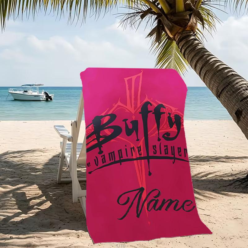 Customizable personalized beach towels Buffy the Vampire Slayer themed designs.Suitable for the beach, yoga, sports;ideal as beach accessories