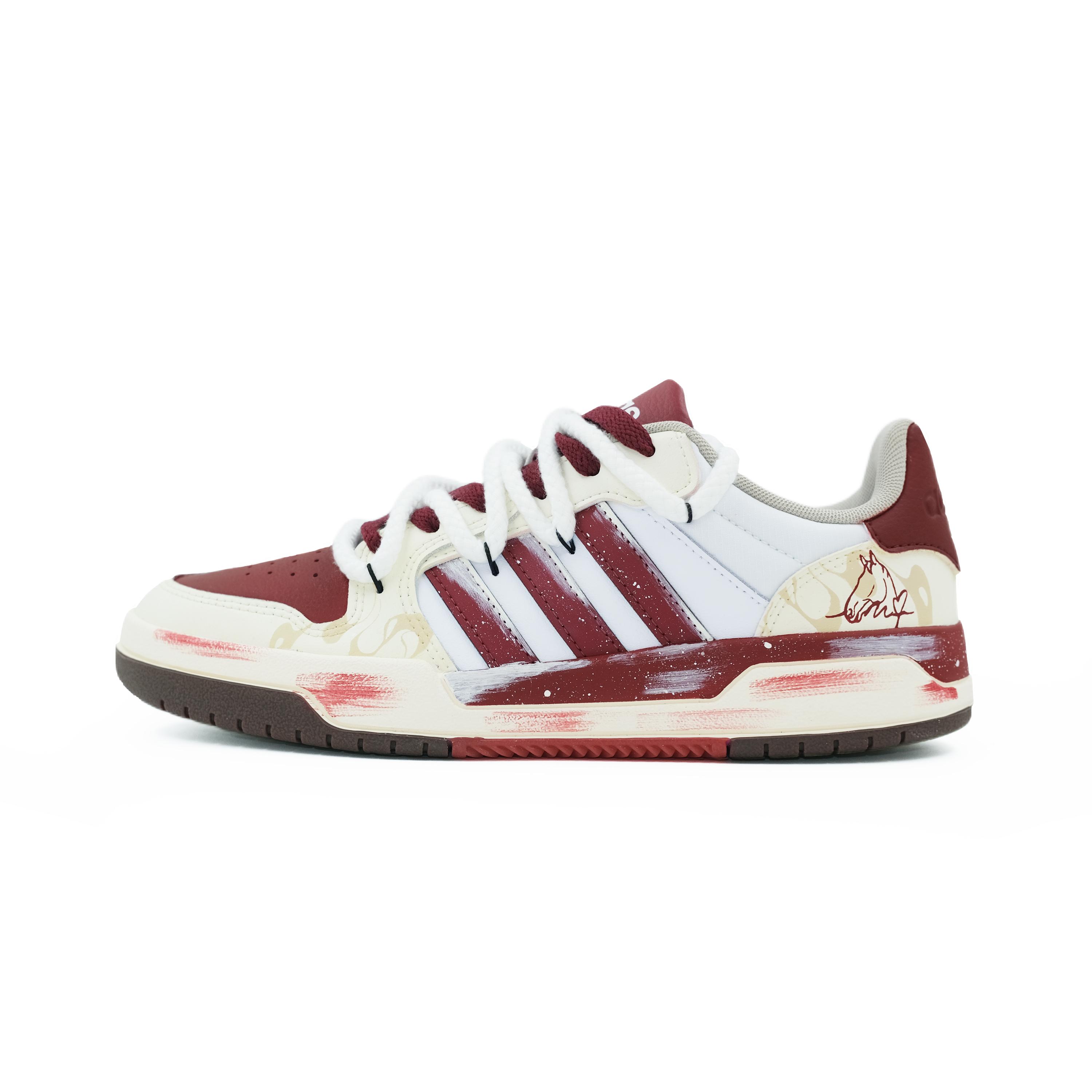 Adidas Neo Entrap Synthetic Leather Thermal Slip Resistant Abrasion Resistant Balance Low top Skateboard Shoes Unisex FW3462(Team435-) 36