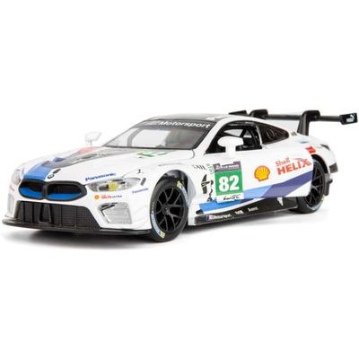 1/32 Scale Diecast Model Cars Toy Cars, BMW M8 GTE #82 #81 Alloy Pull Back Toy Car with Sound and Light Toy for Girls and Boys Kids Toys