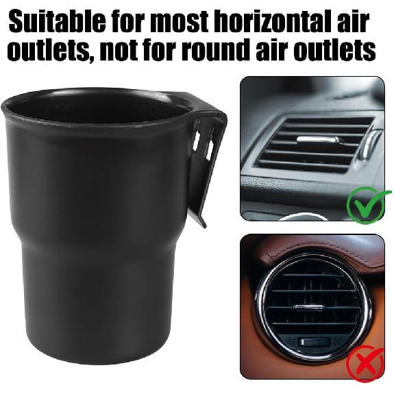 Car Cup Holder Hook, Auto Window Mount Bottle Holder 3.54'' Caliber Air Vent Hanging Beverage Holder For Soda Cans, Water Bottles, Coffee