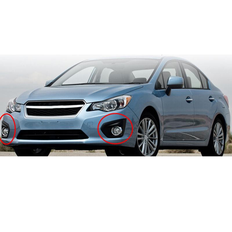 1 Pair Car Auto Front Left Right Fog Light Bezel Cover Trim Fit for Subaru Impreza 2012 2013 2014 ABS