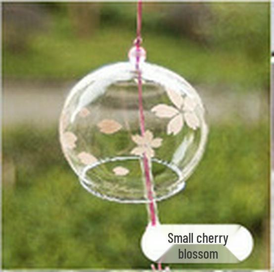 Cherry Blossom Glass Wind Chime - DIY Transparent Hanging Ornament