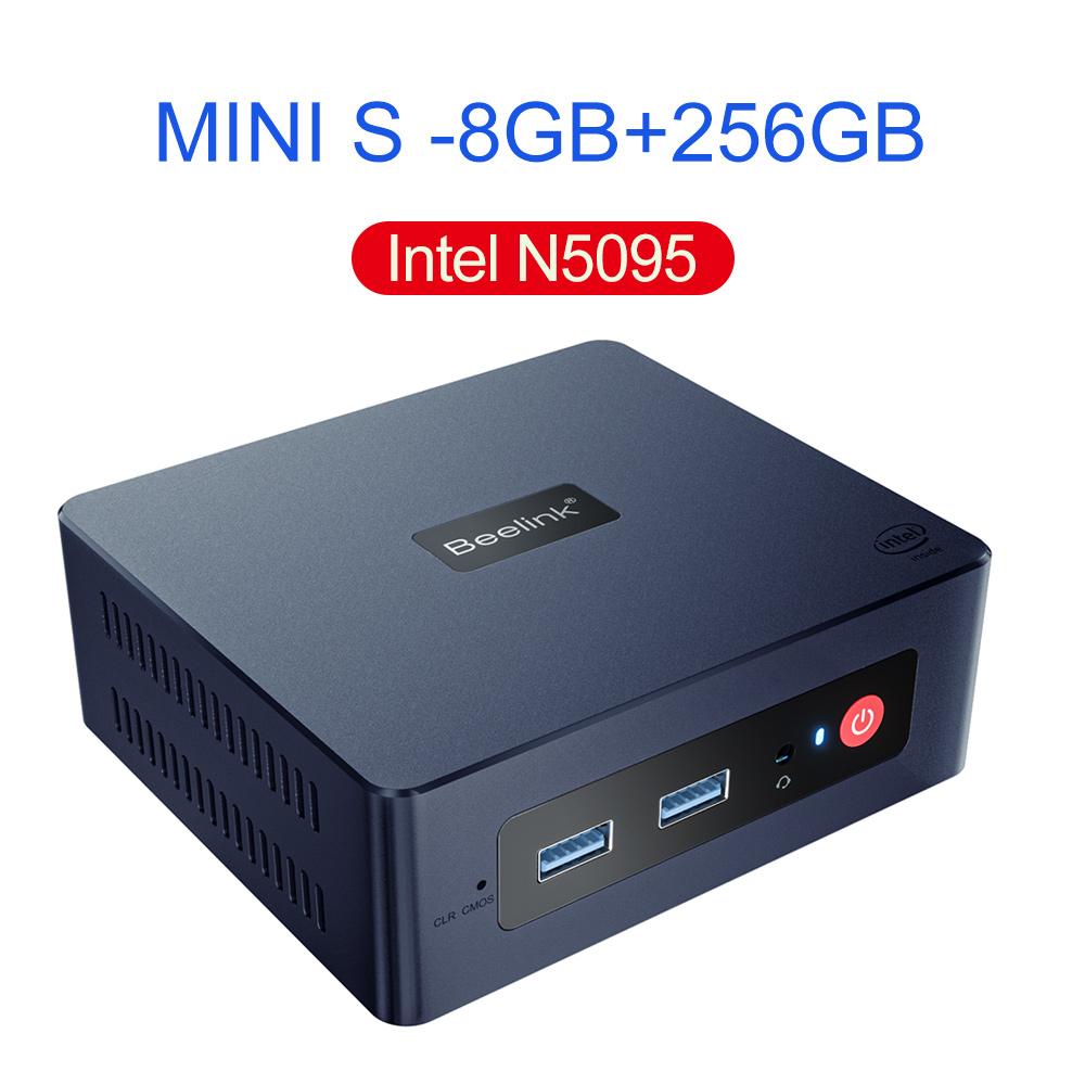 

Мини-ПК Beelink Min S Intel N5095 Win11 Pro Поддержка 4K Wifi5 1000M LAN Настольный мини-компьютер 8G256G синий