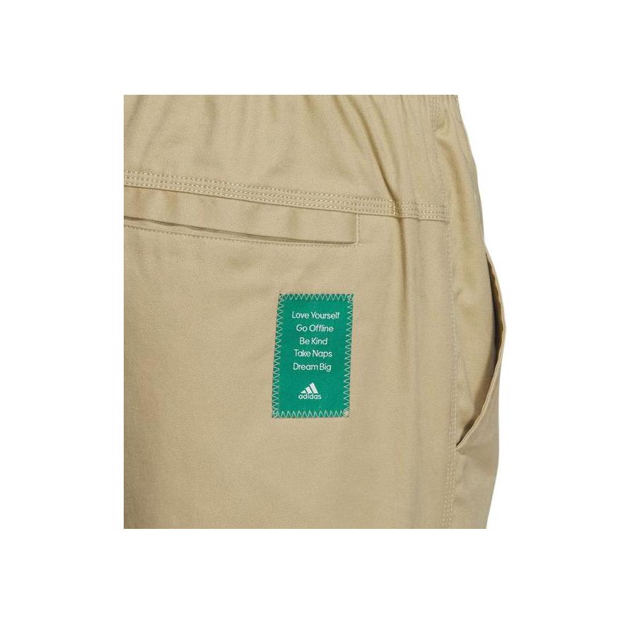 Adidas Wide Woven Track Pants With Plain Logo Men Bottoms Light-Khaki IT3948