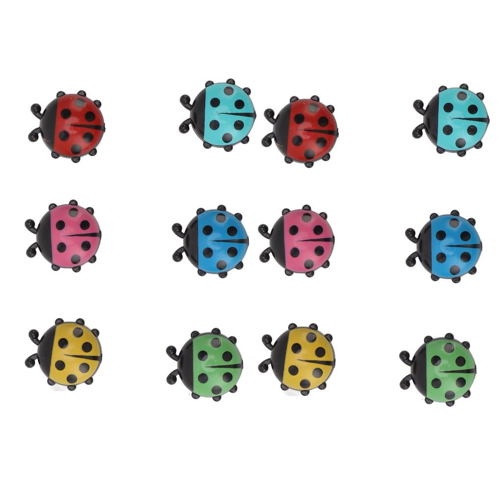 12pcs Resin Ladybug Shaped Refrigerator Magnets Home Kitchen Cute Cartoon Decorative Fridge Magnets
