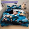 3pcs Hogwarts Wizardry Harry Potter Bedding Set, Including 1 Quilt Cover and 2 Pillow Shams,Soft and Comfortable Home Bedroom.F033